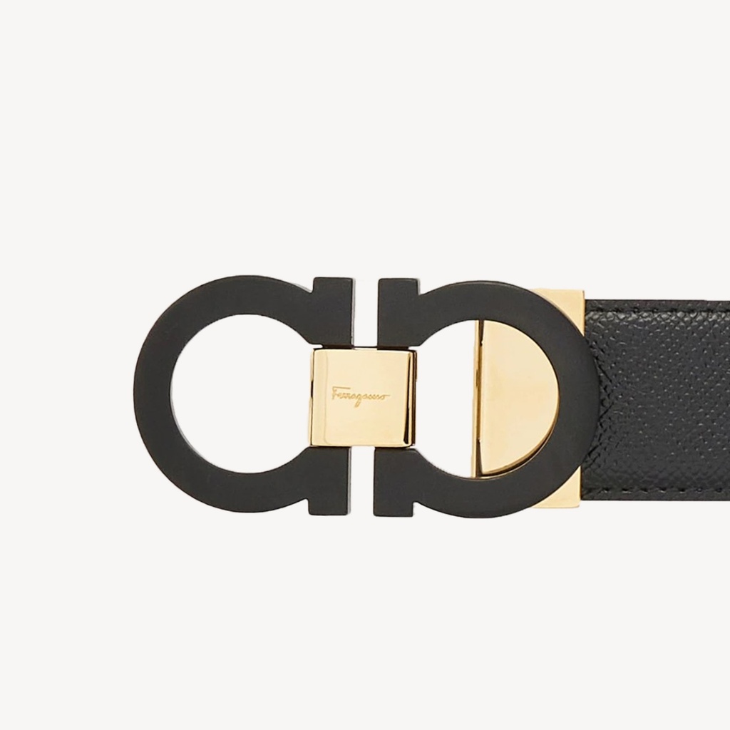 Hebilla Ferragamo Negra Dorada